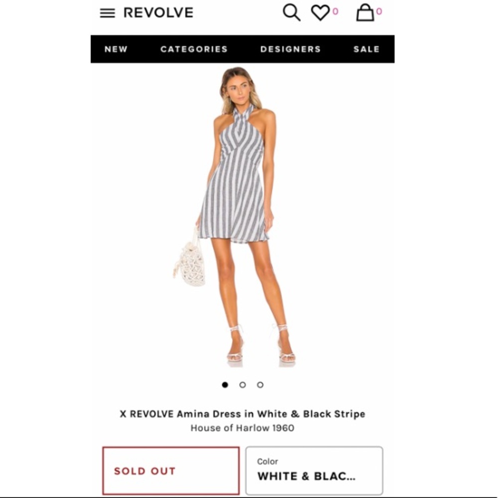 House of Harlow Adjustable Tie Dress